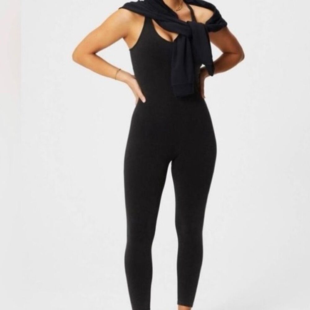 Fabletics black cloud seamless bodysuit small
